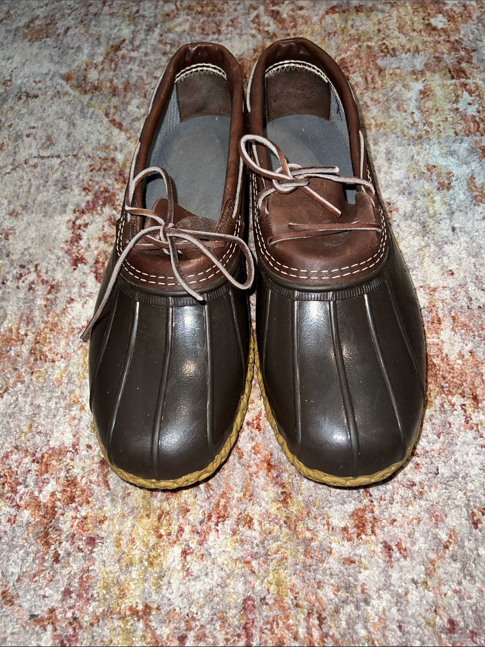 L.L. Bean Brown and Tan Bean Boots Shoes - Men’s Waterproof Duck Boot shoe